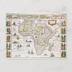 Africa Nova, c.1617 Postkarte