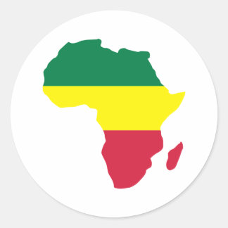 Africa Reggae Runder Aufkleber