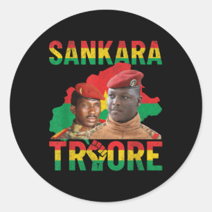 Africa Resistance Thomas Sankara Burkina Faso Ibra Runder Aufkleber