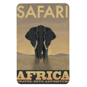 Africa Safari Vintage Reiseplakat Magnet