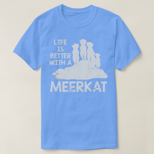 Africa Safari Zoo Animal Meerkat T-Shirt (Design vorne)