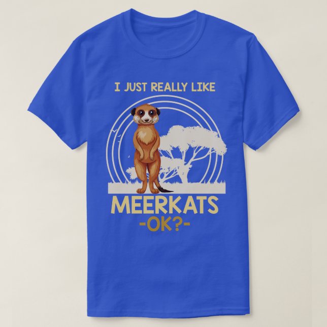 Africa Savanna Animal Zoo Keeper Meerkat T-Shirt (Design vorne)