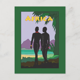 Africa Travel Gay Postkarte