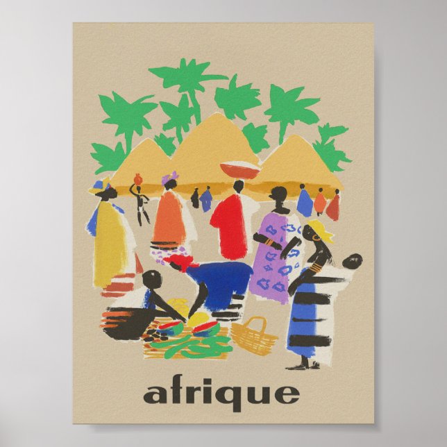 Africa Vintage Travel Poster (Vorne)