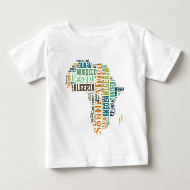 Africa Word Art Baby T-shirt (Vorderseite)