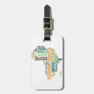 Africa Word Art Gepäckanhänger