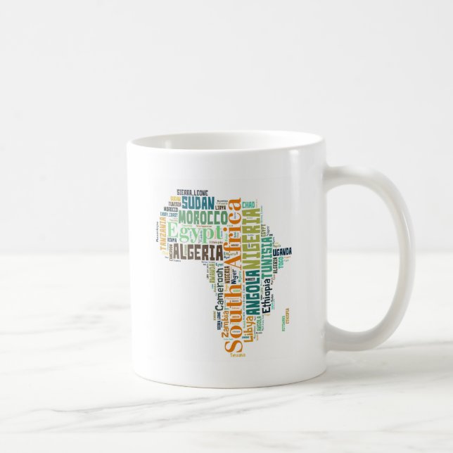Africa Word Art Kaffeetasse (Rechts)