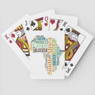 Africa Word Art Spielkarten