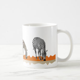 Africa Zebra Orange Coffee Tee Chocolate Tasse