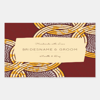 Africain Ankara Kitenge Gold Floral Étiquette cade