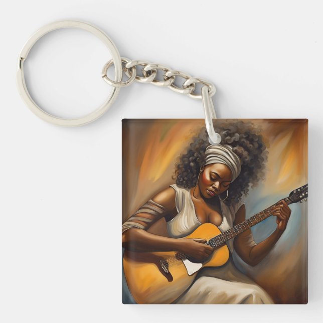 Africaine Américaine Porte - clé (Devant)