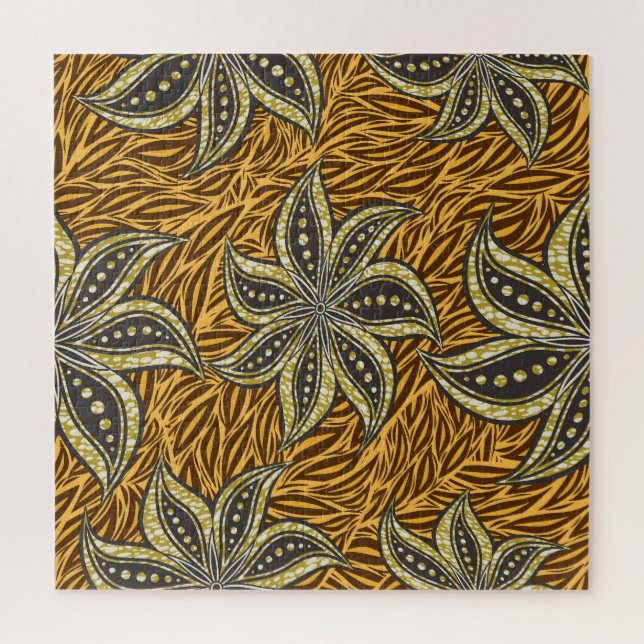 African Abstrakt Floral Batik Style (Vertikal)