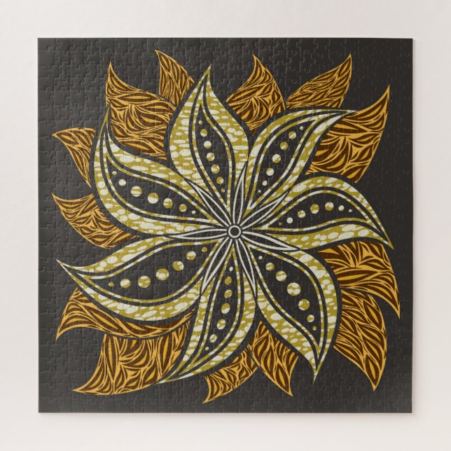 African Abstrakt Floral Batik Style (Vertikal)