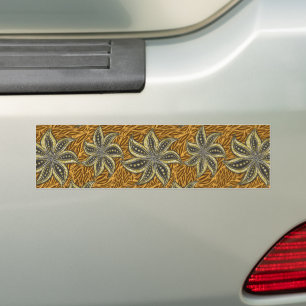 African Abstrakt Floral Batik Style Autoaufkleber