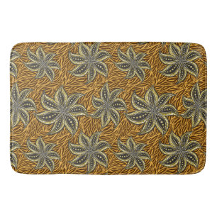 African Abstrakt Floral Batik Style Badematte