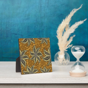 African Abstrakt Floral Batik Style Fotoplatte