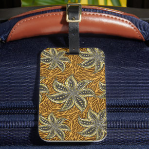 African Abstrakt Floral Batik Style Gepäckanhänger