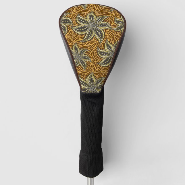 African Abstrakt Floral Batik Style Golf Headcover (Vorderseite)