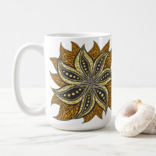 African Abstrakt Floral Batik Style Kaffeetasse