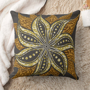 African Abstrakt Floral Batik Style Kissen