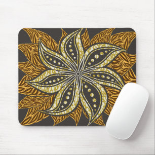 African Abstrakt Floral Batik Style Mousepad