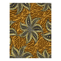 African Abstrakt Floral Batik Style