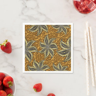 African Abstrakt Floral Batik Style Serviette