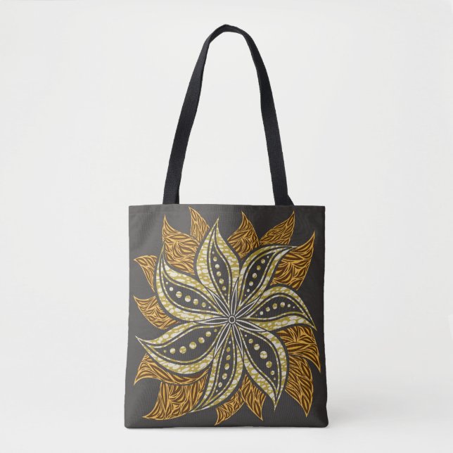 African Abstrakt Floral Batik Style Tasche (Vorderseite)