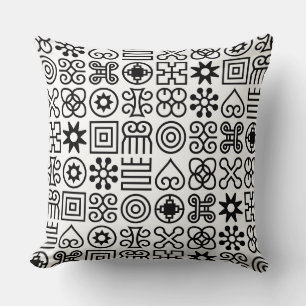 African Adinkra Symbol Throw Kissen