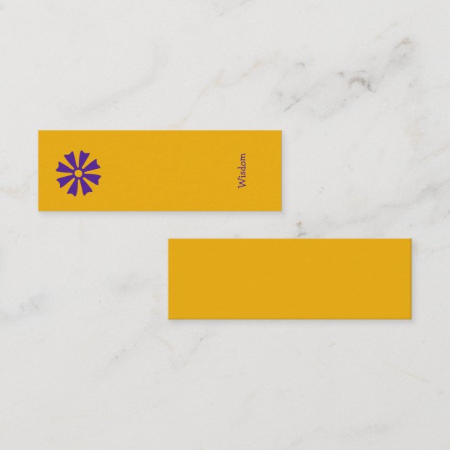 African Adinkra (Wisdom) Lesezeichen Mini Visitenkarte (Vorne/Hinten)