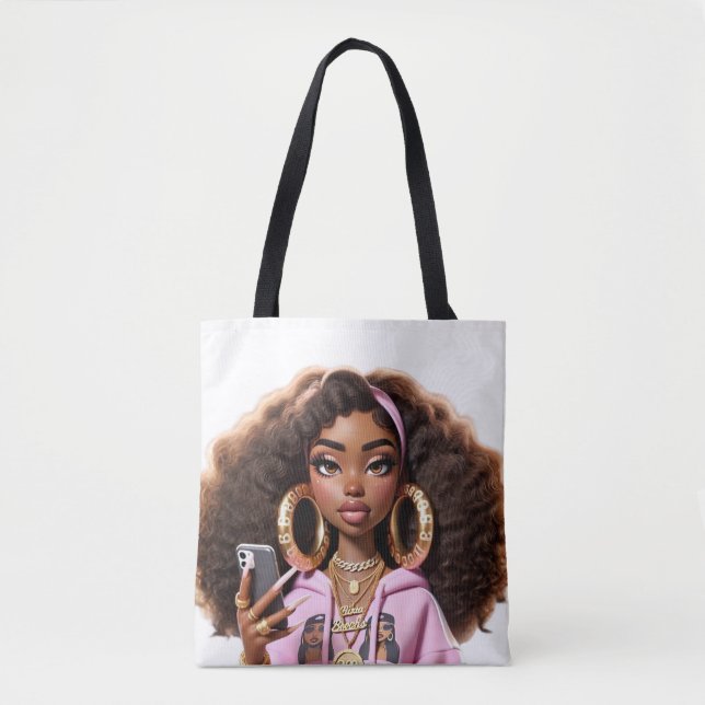 African American Baddie ,Beautiful girl Tote Tasche (Vorderseite)