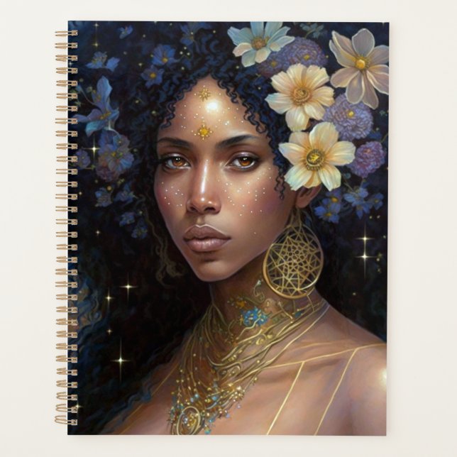 African American Black Goddess Queen Imaginaire Ar (Devant)