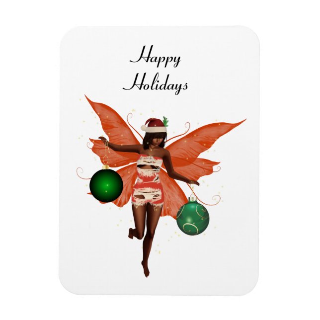 African American Christmas Fairy Flexible Magnet (Vertikal)