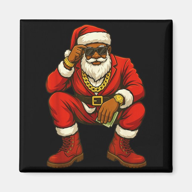 African American Christmas Funny African American  Magnet (Vorne)