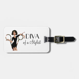"African+American Diva of a Stylist" Gepäckanhänge Gepäckanhänger