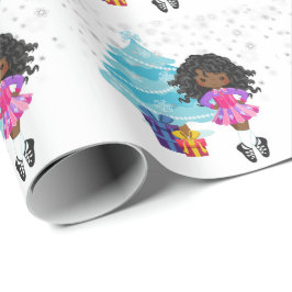African American Irish Dancer Winter Weihnachten Geschenkpapier