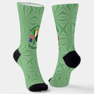 African American Irish Flags Kleeblatt Dein Name S Socken
