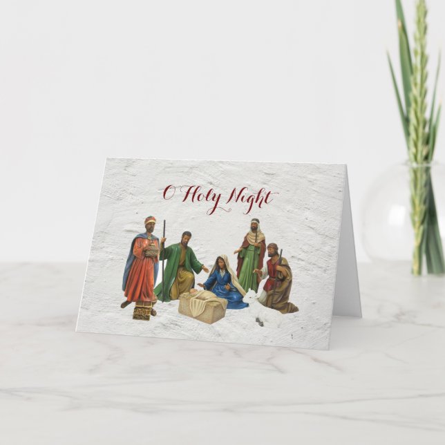 African American Nativity Scene Christmas Card Karte (Vorderseite)
