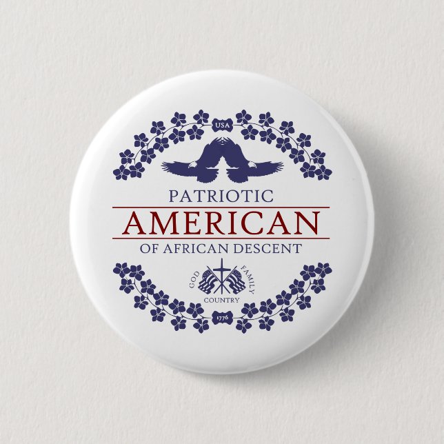 African American PATRIOT Button (Vorderseite)