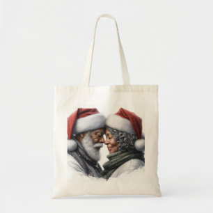 African American Père Noël & Mme Claus Sac fourre-