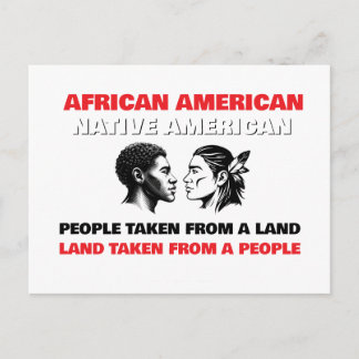 African Americans and Native Americans Postkarte