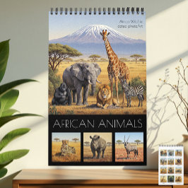 African Animals Calendar 2026 / African Wildlife Kalender