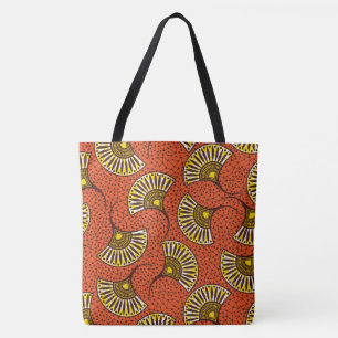 African Ankara Fan Pattern Tasche
