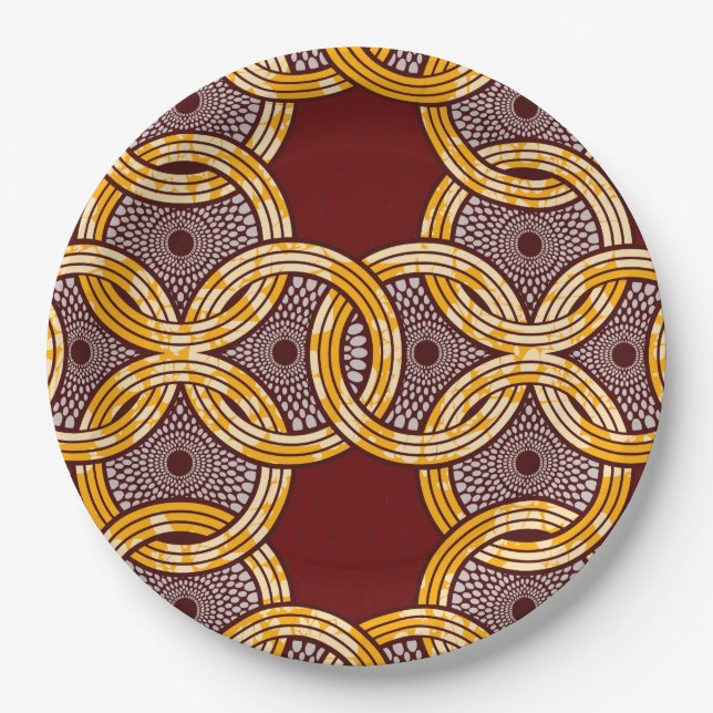 African Ankara Kitenge Gold Paper Teller (Vorderseite)