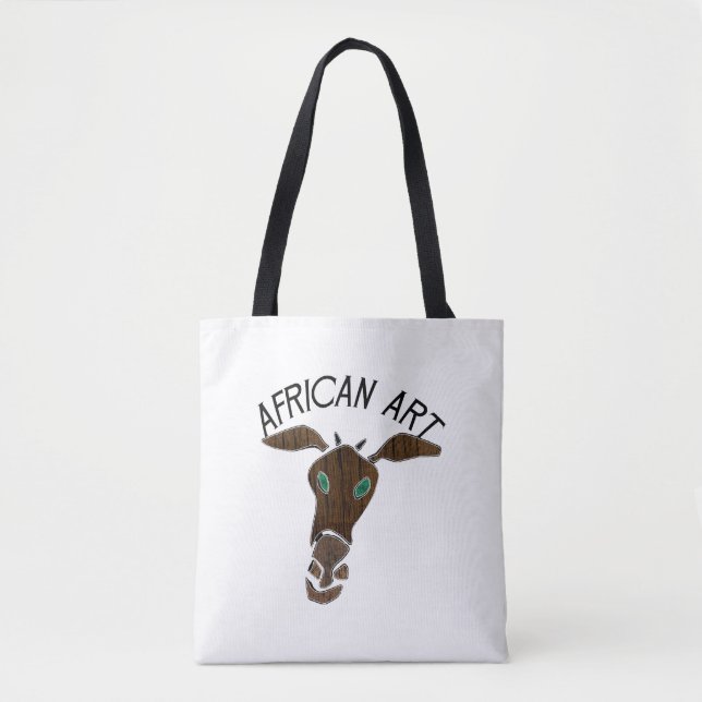 African Art Giraffe Head Tasche (Vorderseite)