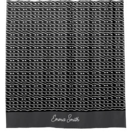 African Art Niedlich Black and White Pattern Duschvorhang