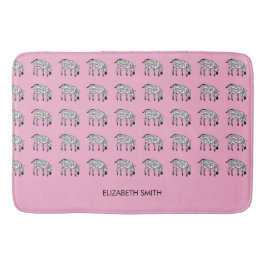 African Art, Niedlich und Happy Kenyan Zebra Badematte