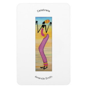 African Art Niedlich und stilvoll Girl Birthdyay Magnet