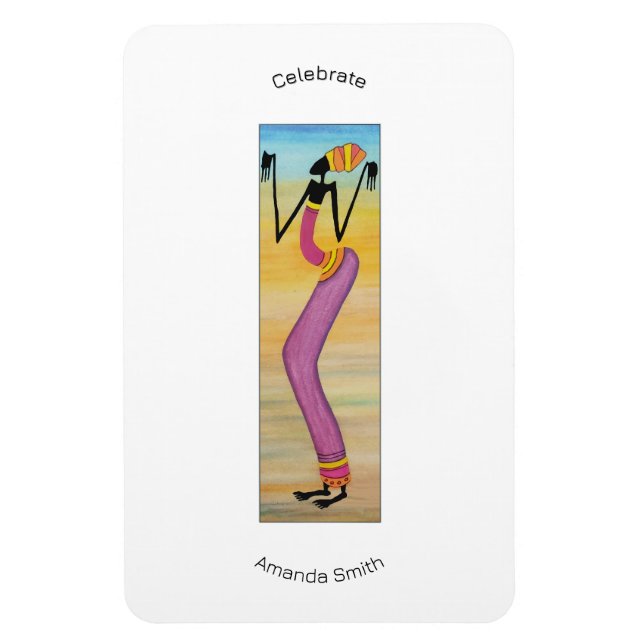 African Art Niedlich und stilvoll Girl Birthdyay Magnet (Vertikal)