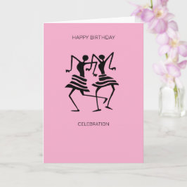 African Art Phantastisch Celebration Dance Geburts Karte